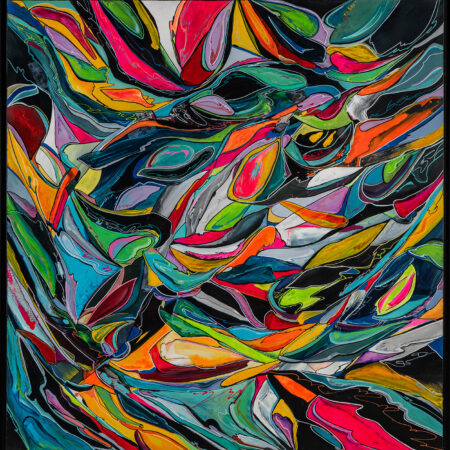 jen se dívej 150x150 cm_ vild art šárka vild vildová abstraktní umění