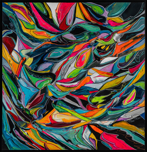 jen se dívej 150x150 cm_ vild art šárka vild vildová abstraktní umění